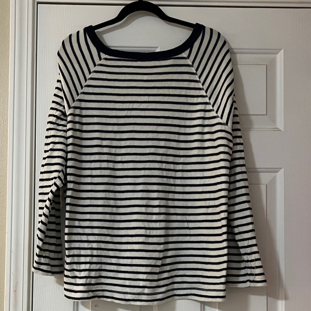 Old Navy Navy and White Striped Hoodie - Picture 3 of 3